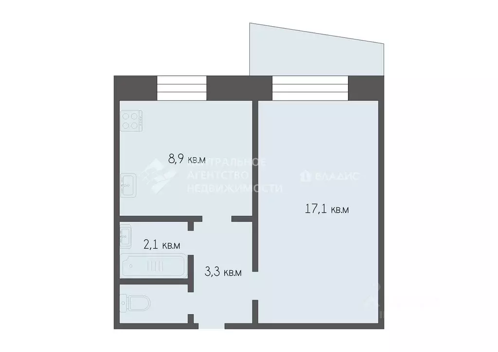 1-к кв. Рязанская область, Рязань Песочня тер., ул. Тимакова, 5 (32.9 ... - Фото 2