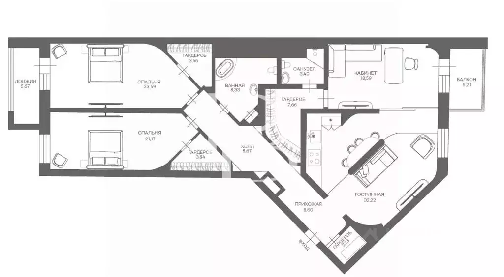 4-к кв. Москва Минская ул., 1ГК2 (144.0 м) - Фото 1