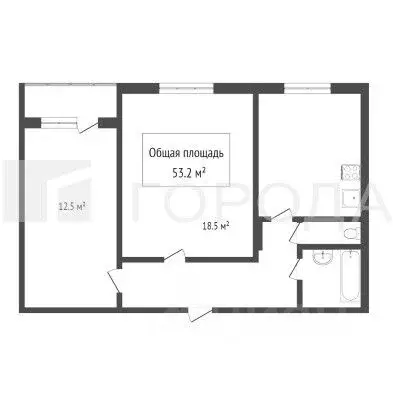 2-к кв. Кемеровская область, Новокузнецк ул. Косыгина, 69 (53.1 м) - Фото 1