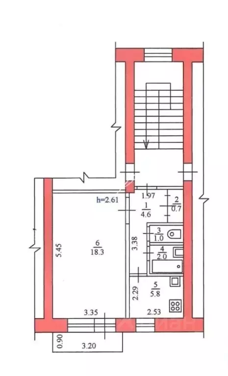 1-к кв. Амурская область, Благовещенск пос. Моховая Падь, ДОС кв-л, 17 ... - Фото 2