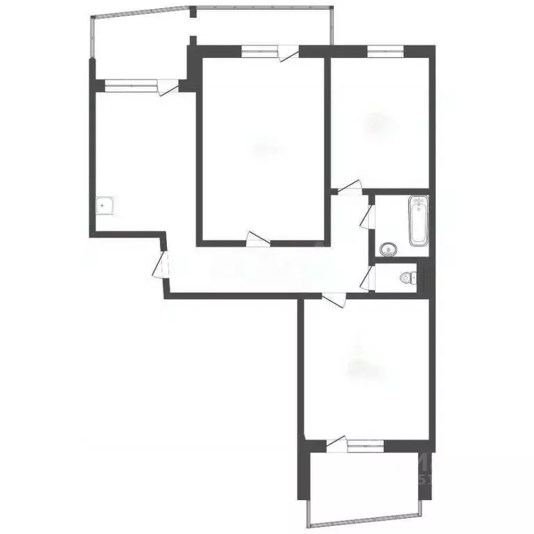 3-к кв. Челябинская область, Озерск Заозерный мкр, 6/3 (66.1 м) - Фото 2