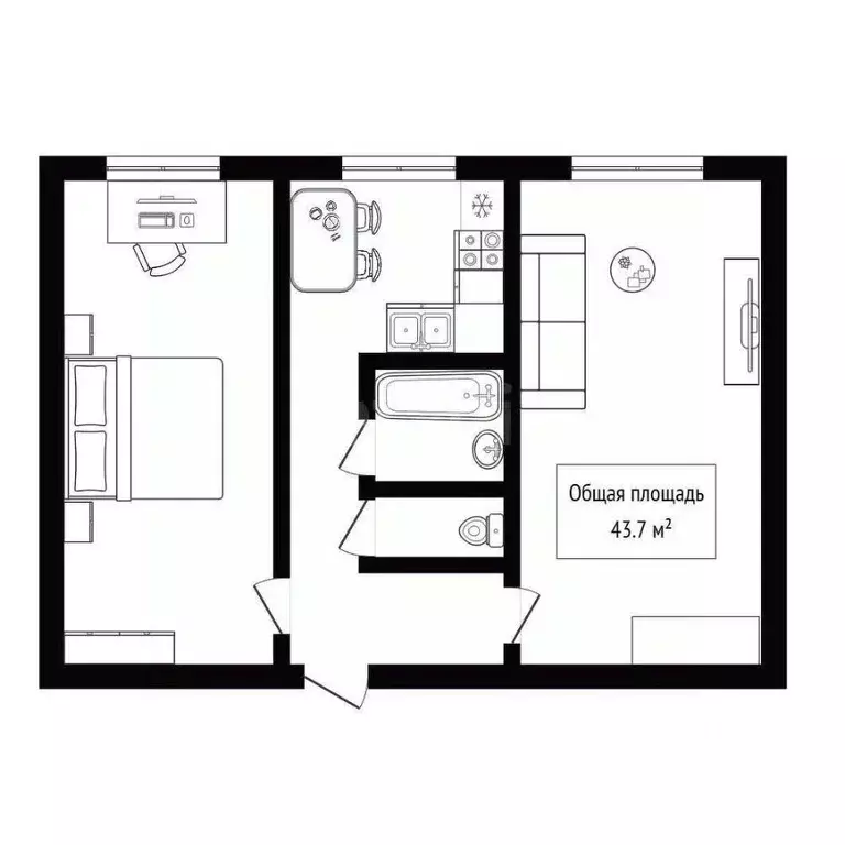 2-к кв. Алтай, Горно-Алтайск Коммунистический просп. (43.7 м) - Фото 2