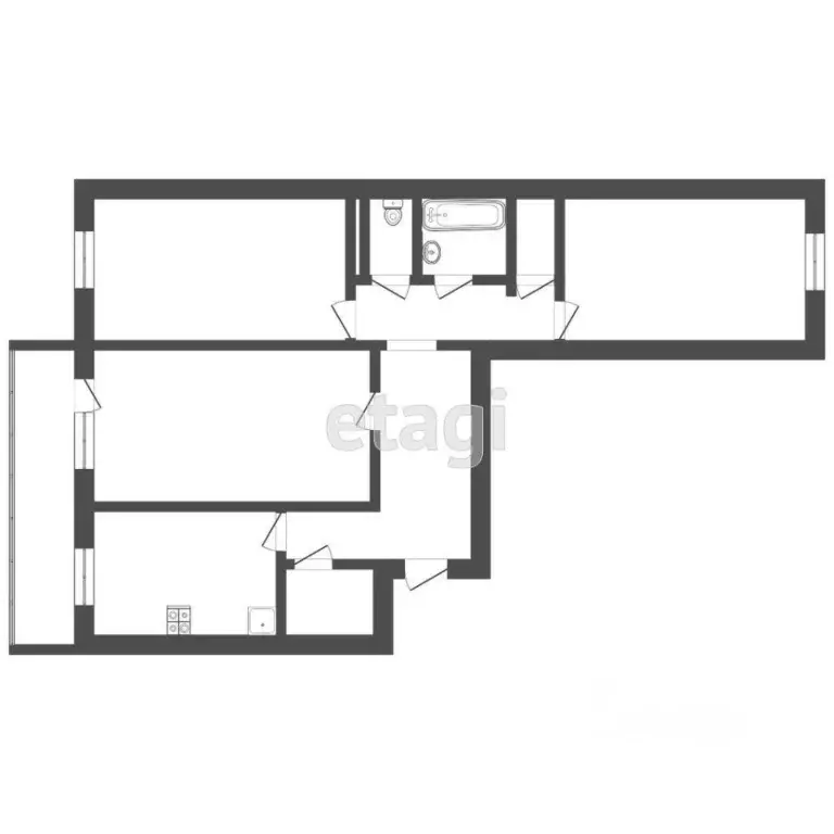 3-к кв. Татарстан, Набережные Челны ул. Нур Баян, 9 (86.0 м) - Фото 1