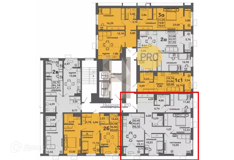 Продаётся 4-к квартира, 98.72 м - Фото 1