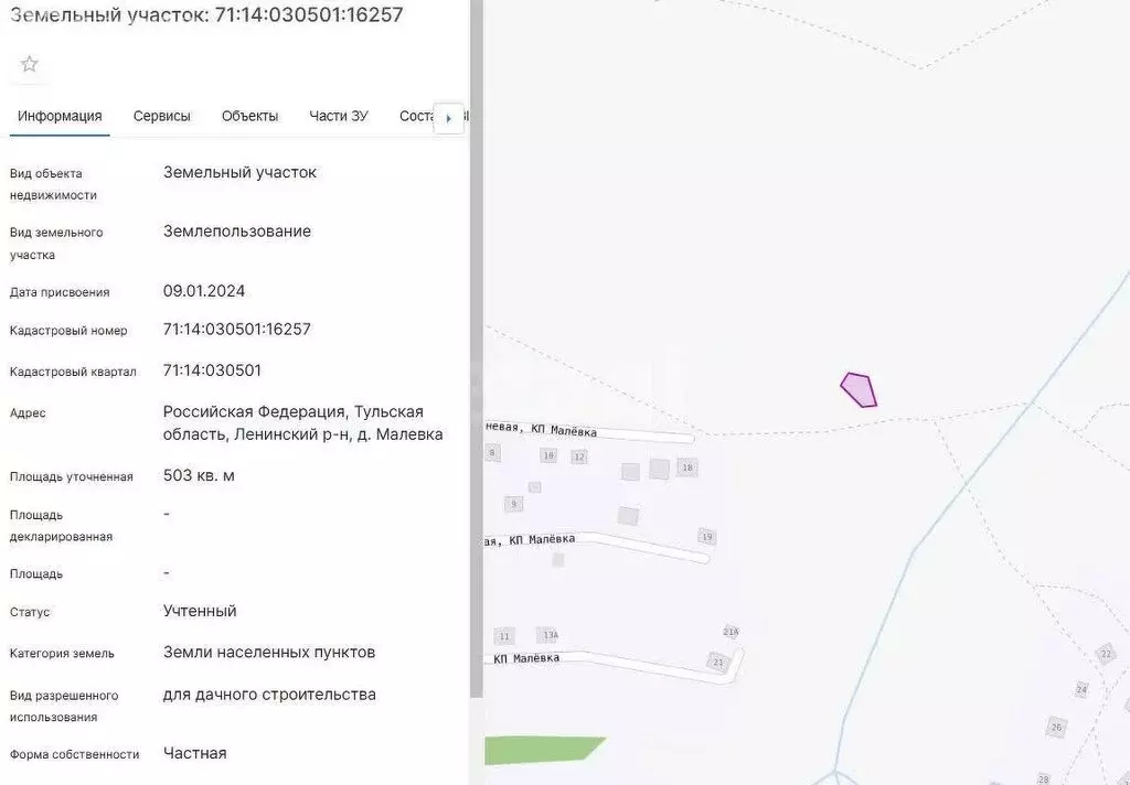 Участок в Тульская область, городской округ Тула, деревня Малёвка (5 ... - Фото 0
