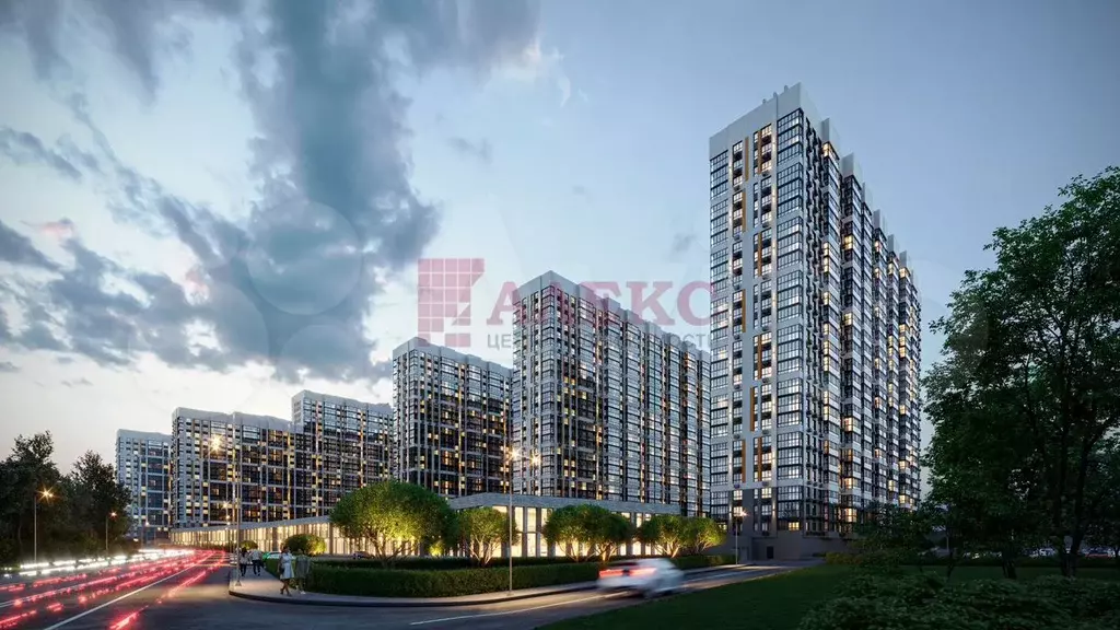 1-к. квартира, 37,1 м, 1/24 эт. - Фото 1