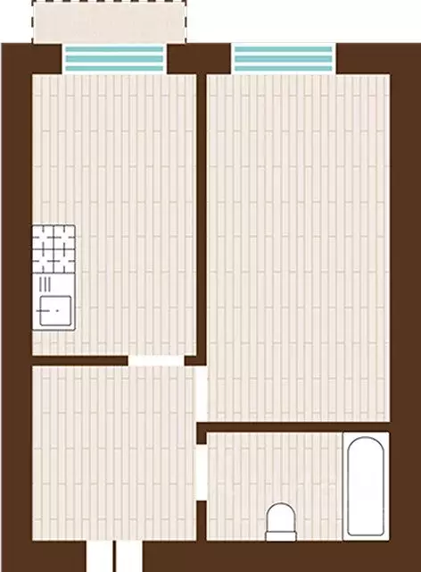 1-к кв. Калининградская область, Гурьевский муниципальный округ, пос. ... - Фото 1