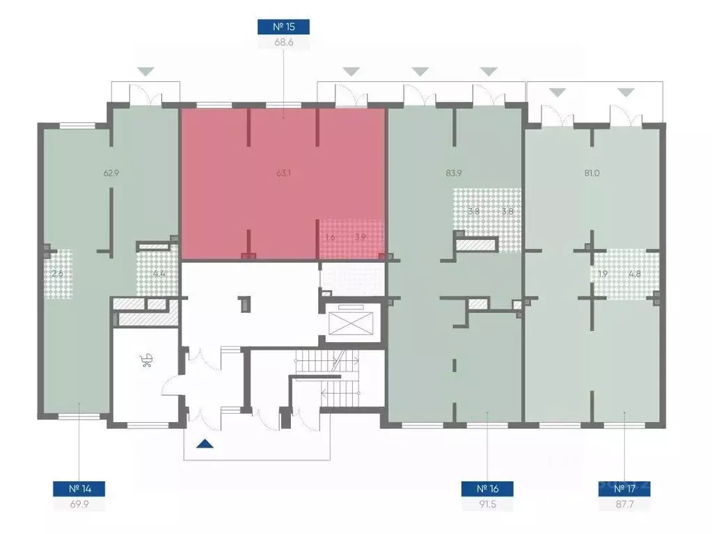 Офис в Санкт-Петербург пос. Шушары, Пулково Лэйк жилой комплекс (69 м) - Фото 2