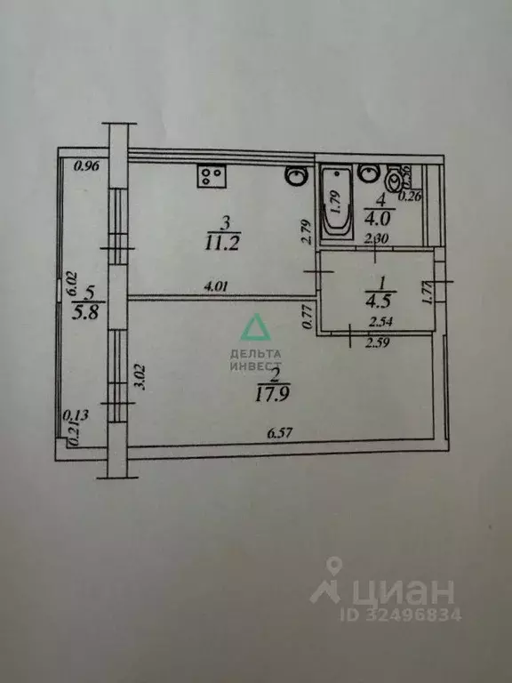 1-к кв. Башкортостан, Уфа бул. Яркий, 5 (43.4 м) - Фото 2