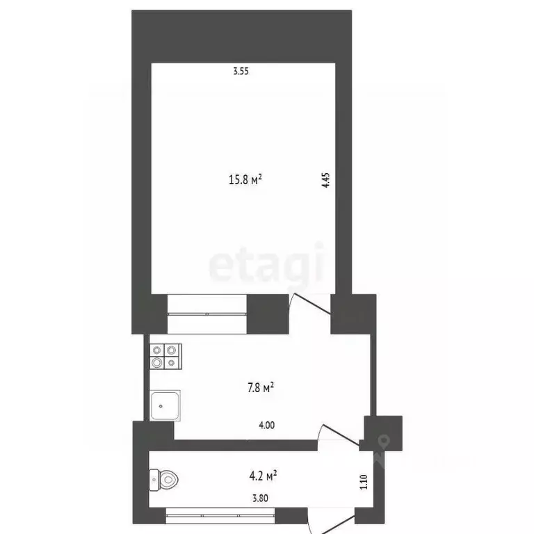 1-к кв. Крым, Ялта ул. Кирова, 92 (27.8 м) - Фото 1