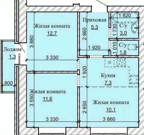 3-к кв. Алтайский край, Барнаул городской округ, Южный рп ул. Герцена, ... - Фото 0