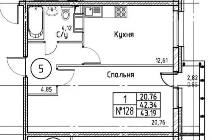 1-к кв. Ленинградская область, Мурино Всеволожский район, просп. ... - Фото 0