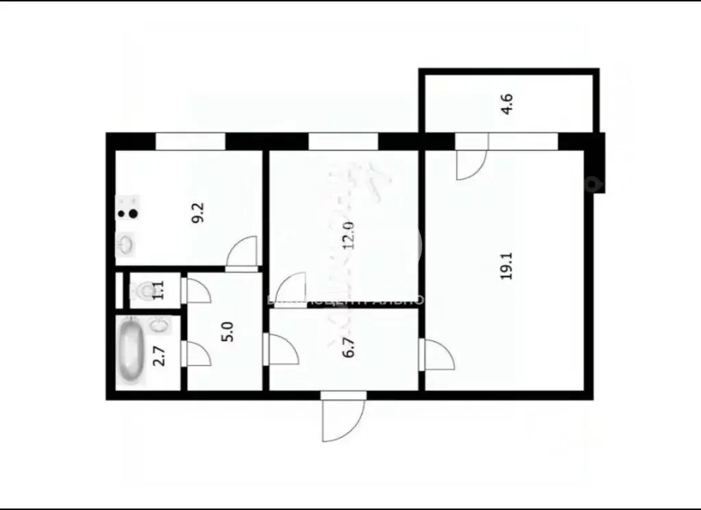 2-к кв. Новосибирская область, Новосибирск ул. Титова, 240/1 (55.6 м) - Фото 1