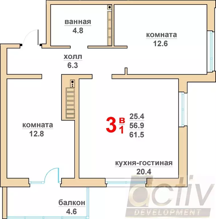 2-к кв. Свердловская область, Верхняя Пышма Гранд Успенский жилой ... - Фото 1