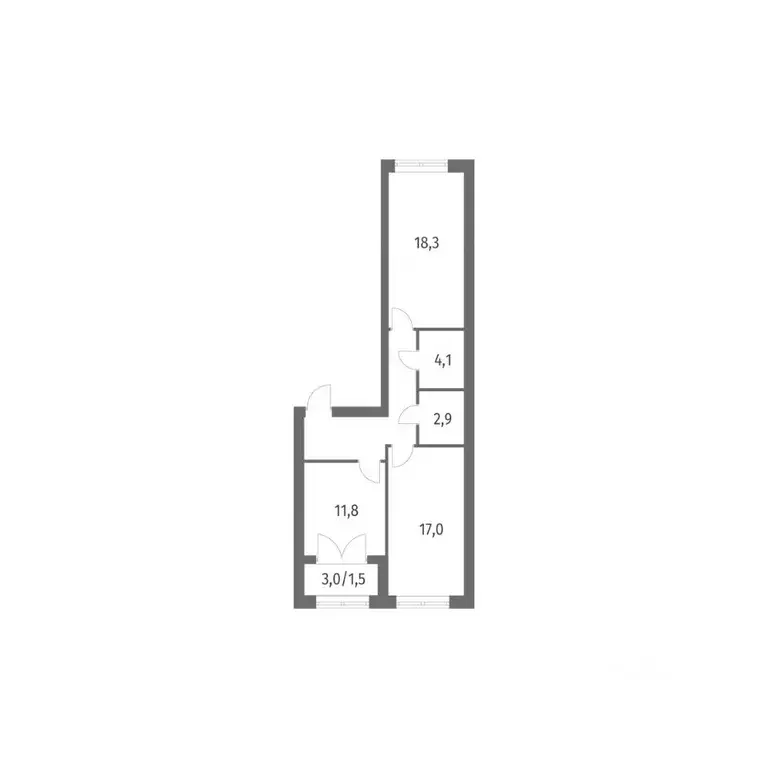 2-к кв. Санкт-Петербург ул. Академика Константинова, 1к1 (66.35 м) - Фото 0