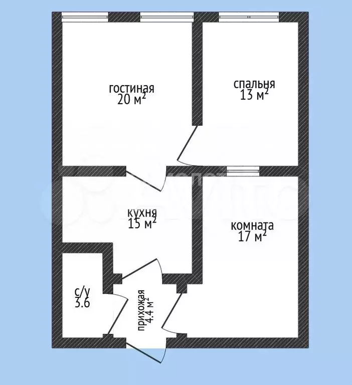 3-к. квартира, 73 м, 2/2 эт. - Фото 0