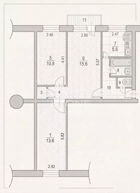 3-к кв. Московская область, Химки Ленинский просп., 4 (56.3 м) - Фото 2