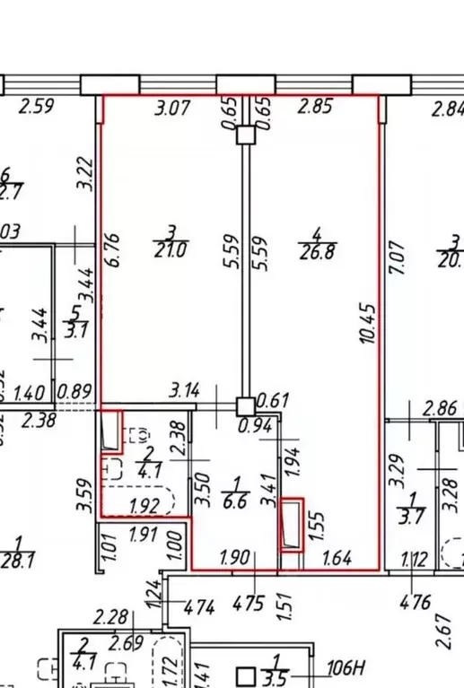 2-к кв. Санкт-Петербург пос. Парголово, ул. Архитектора Белова, 6к1 ... - Фото 2
