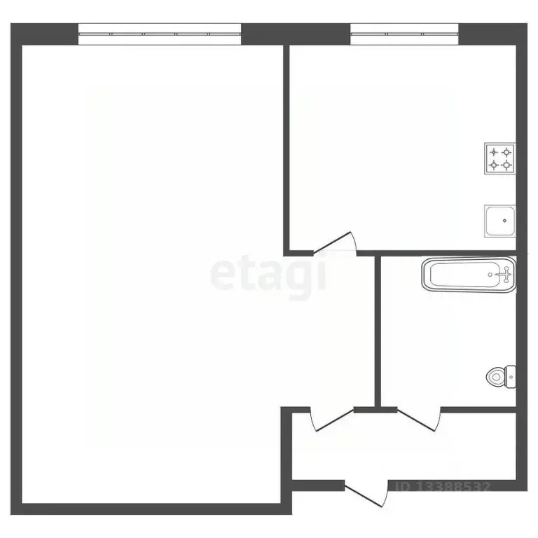 1-к кв. Красноярский край, Дивногорск Набережная ул., 23 (31.0 м) - Фото 2