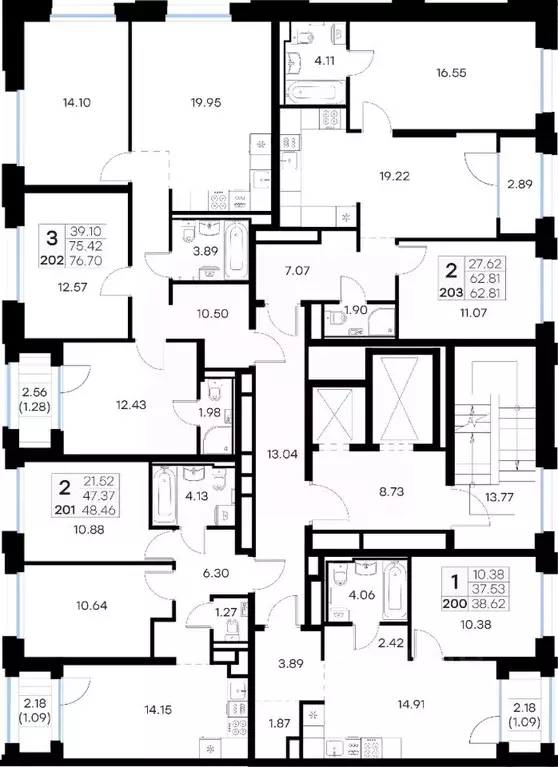 2-к кв. Мурманская область, Мурманск Долина Уюта тер.,  (62.81 м) - Фото 2