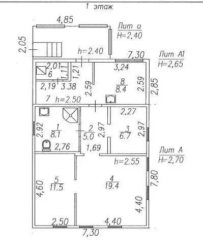 Дом в Новокузнецк, Магнитогорская улица (49.4 м) - Фото 1