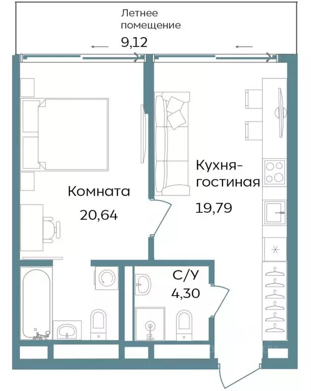 2-к кв. Крым, Саки  (53.85 м) - Фото 1