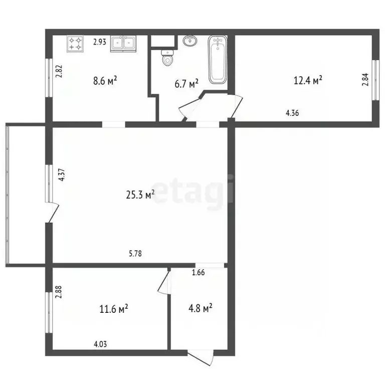 3-к кв. Ленинградская область, Сертолово Всеволожский район, ... - Фото 1