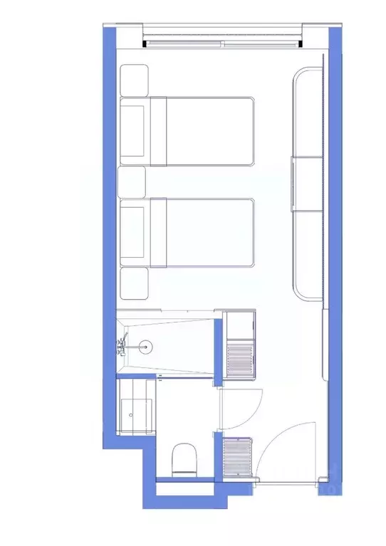 Студия Ставропольский край, Пятигорск ул. Леваневского, 3Д (22.0 м) - Фото 1