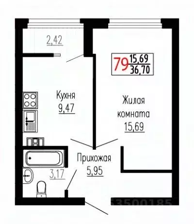 1-к кв. Свердловская область, Екатеринбург ул. Лыжников, 3 (36.8 м) - Фото 0