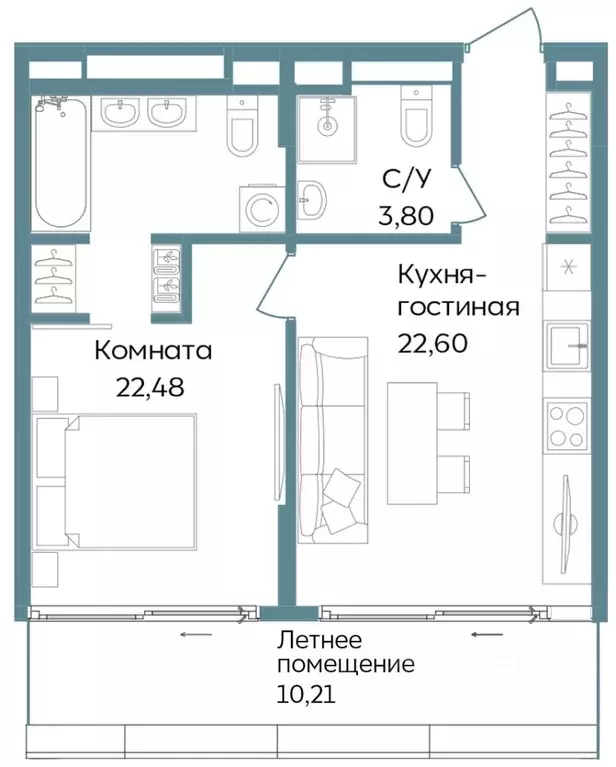 2-к кв. Крым, Саки ул. Морская (59.09 м) - Фото 1