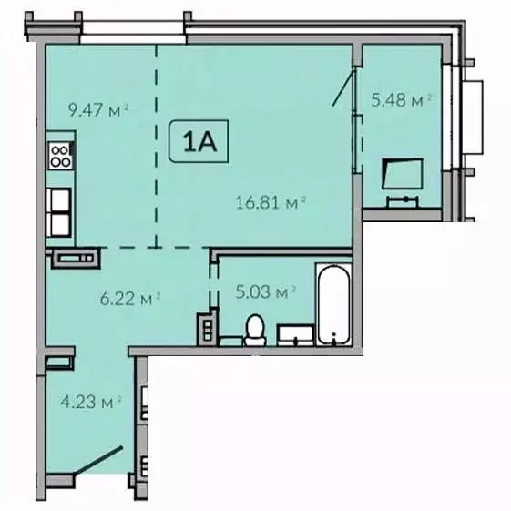 1-к кв. Иркутская область, Иркутск Байкальская ул., 89 (46.71 м) - Фото 0