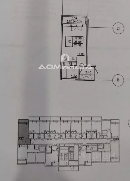 Студия Санкт-Петербург ул. Вадима Шефнера, 4 (26.58 м) - Фото 2