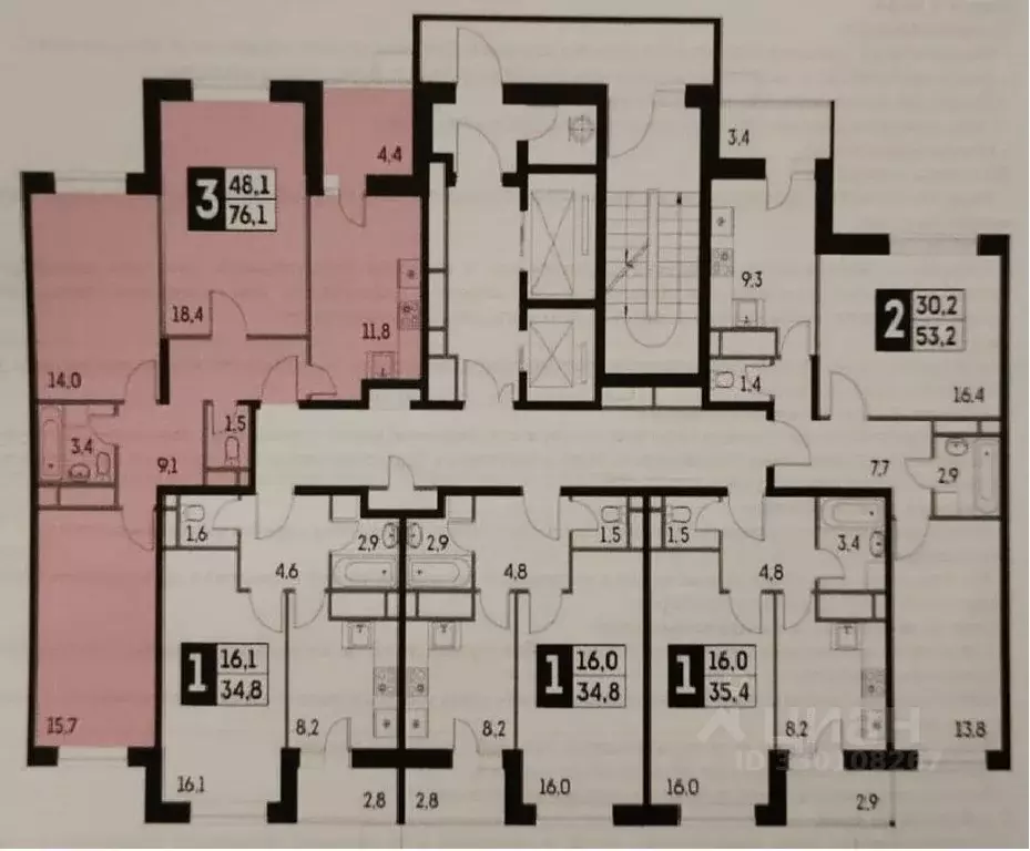 3-к кв. Московская область, Одинцово ул. Сколковская, 3А (78.0 м) - Фото 2