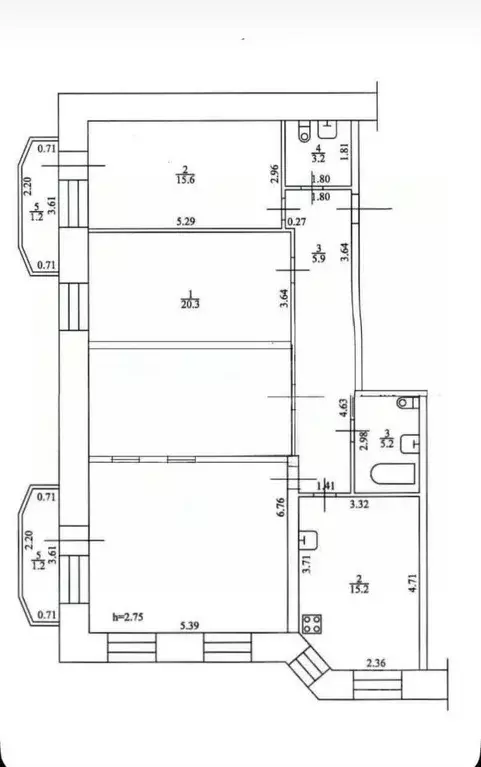 4-к кв. Татарстан, Казань ул. Хади Атласи, 26 (108.3 м) - Фото 2