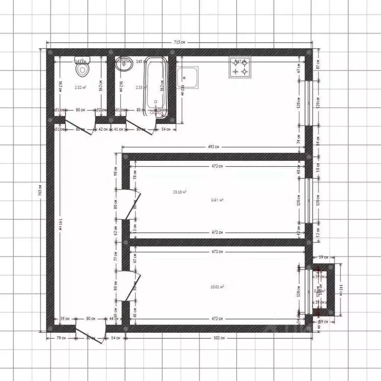 2-к кв. Иркутская область, Ангарск ул. Карла Маркса, 35 (62.0 м) - Фото 1