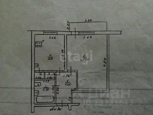 1-к кв. Псковская область, Новоржевский муниципальный округ, д. Выбор ... - Фото 2