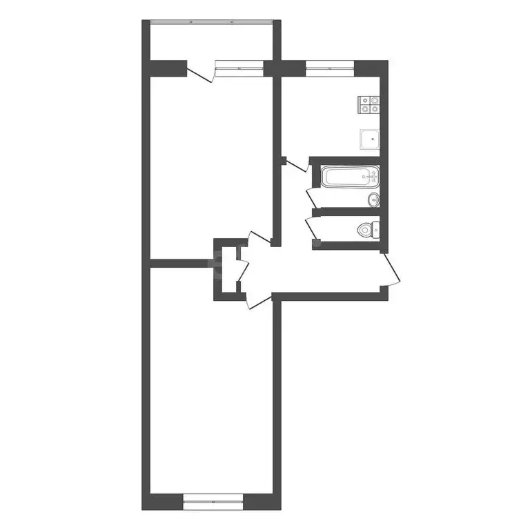 2-комнатная квартира: Тула, улица Токарева, 71 (54 м) - Фото 1