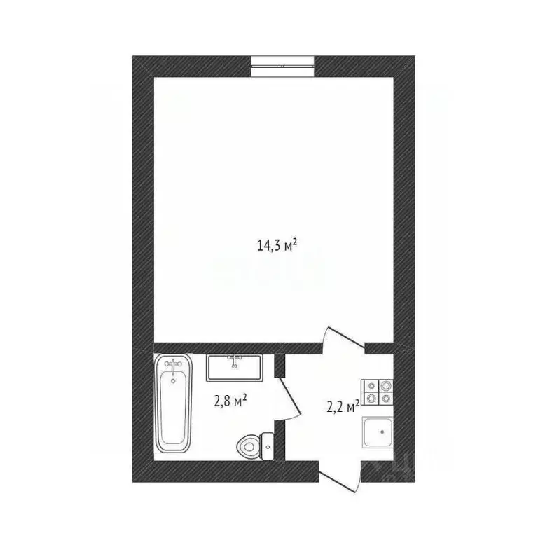 Студия Хабаровский край, Хабаровск ул. Карла Маркса, 108/1 (18.0 м) - Фото 2