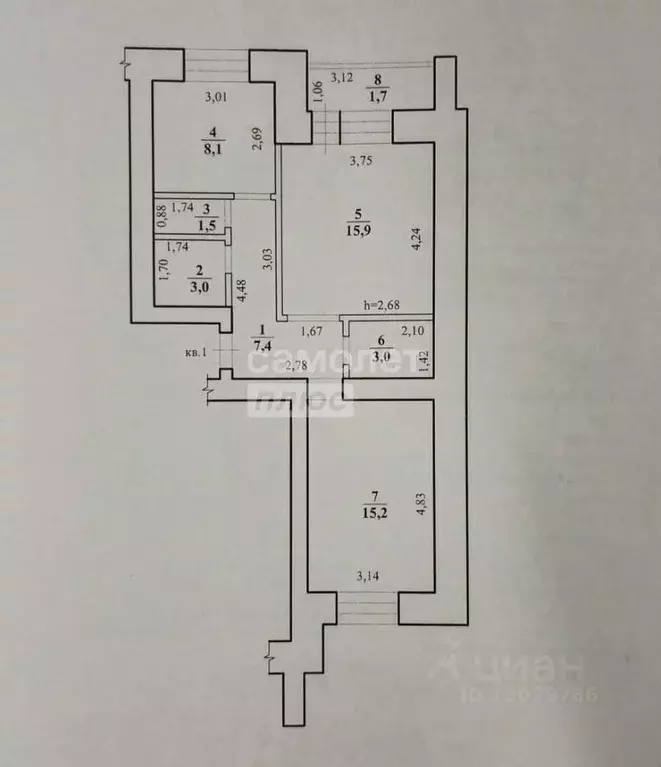 2-к кв. Забайкальский край, Чита ул. Курнатовского, 73 (54.0 м) - Фото 1