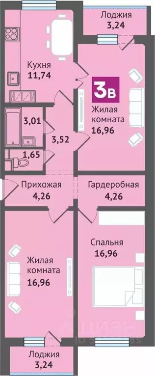 3-к кв. Марий Эл, Медведево городское поселение, Медведево пгт ул. ... - Фото 1