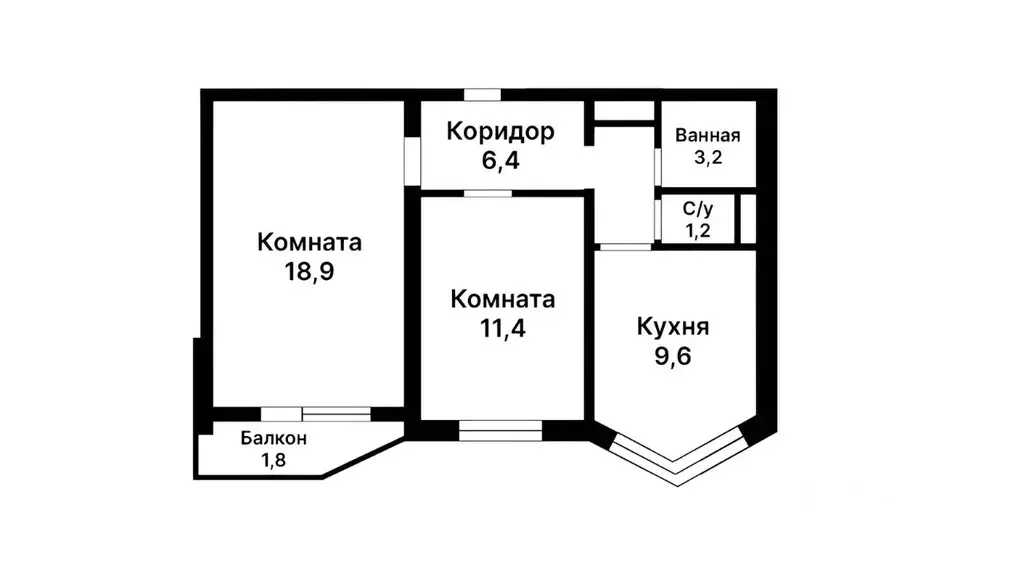 2-к кв. Москва, Москва, Московский г. ул. Никитина, 20 (51.0 м) - Фото 1