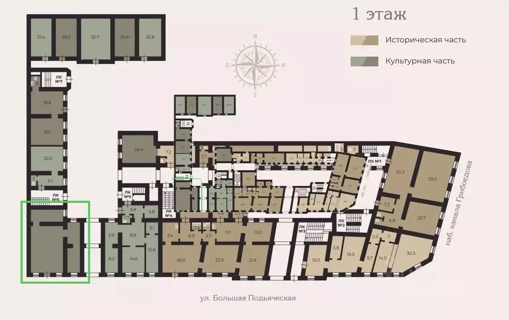 Помещение свободного назначения в Санкт-Петербург Большая Подьяческая ... - Фото 2