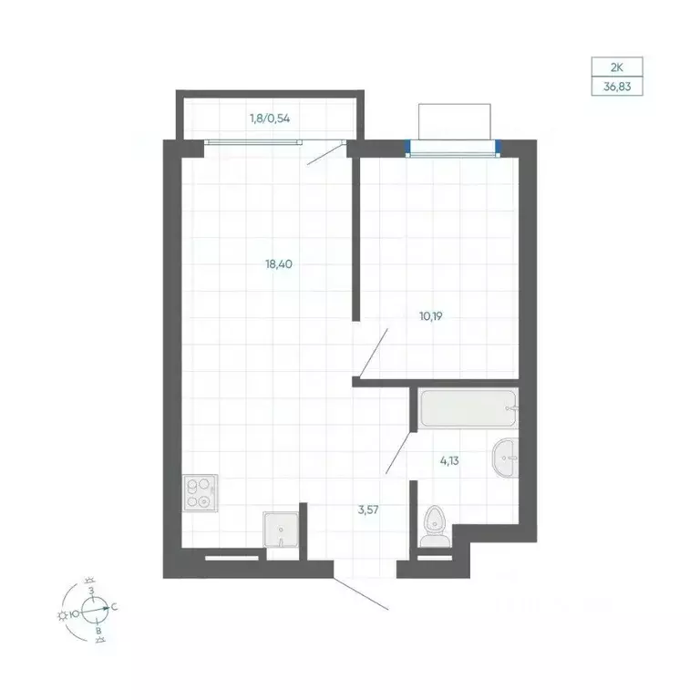 1-к кв. Челябинская область, Челябинский городской округ, пос. ... - Фото 1