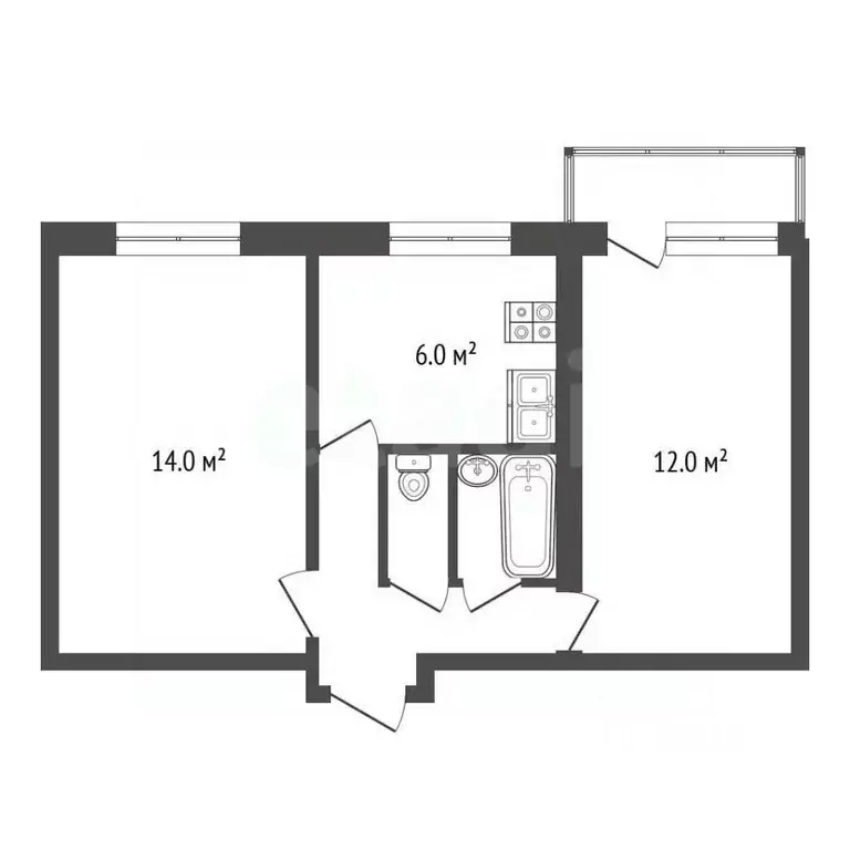 2-к кв. Московская область, Дмитровский муниципальный округ, д. ... - Фото 2