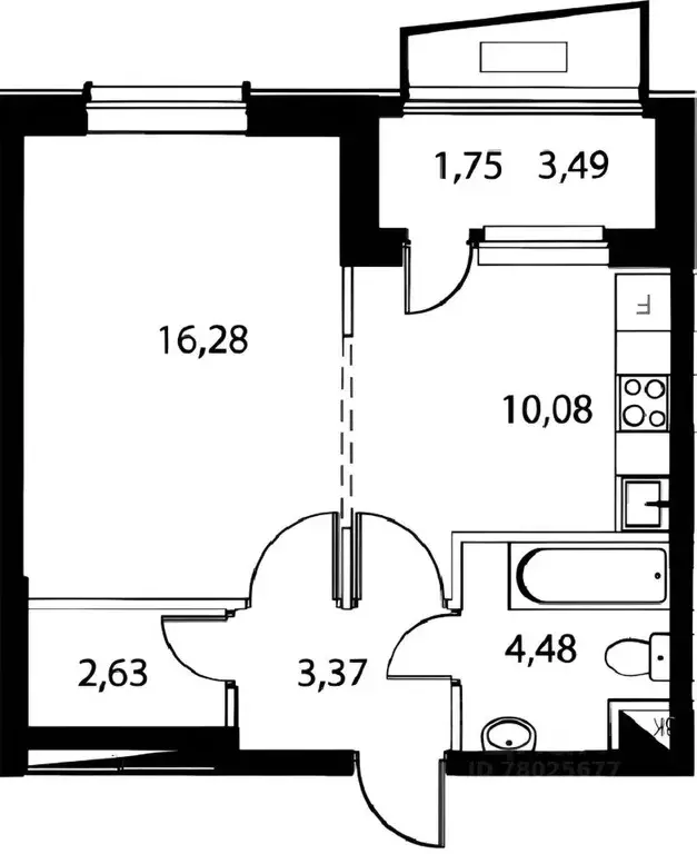 1-к кв. Москва Волоколамское ш., 71к8 (39.0 м) - Фото 2