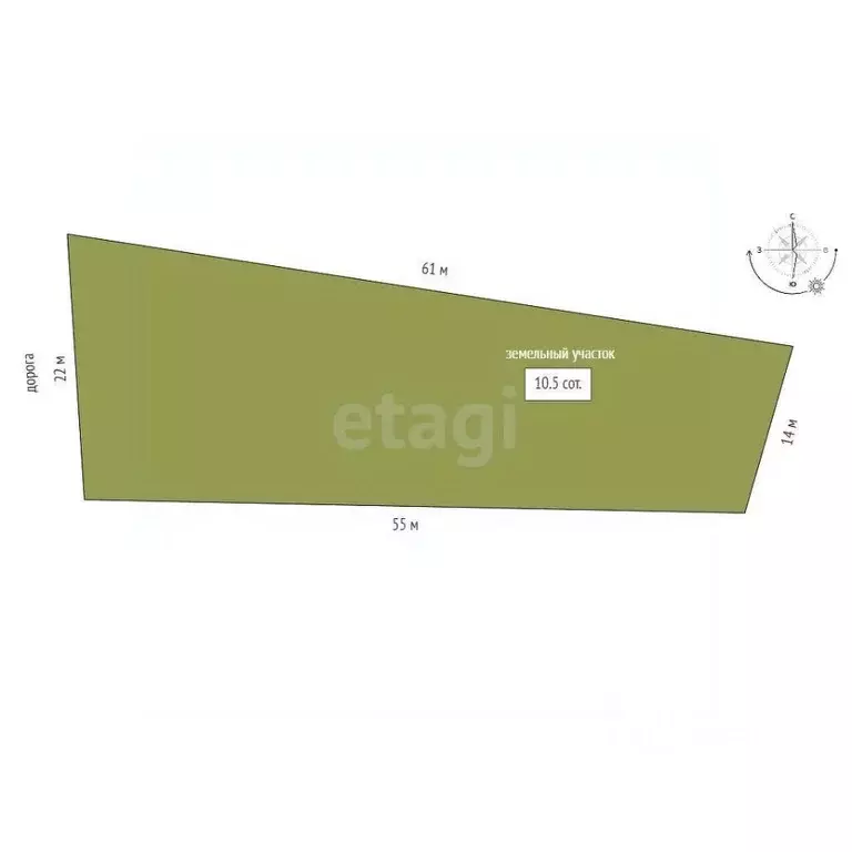 Участок в Севастополь с. Широкое, ул. Микадзе, 1Д (10.49 сот.) - Фото 1
