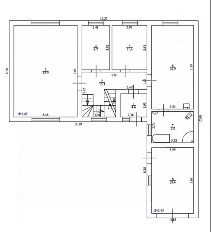 Дом в Волгоградская область, Калач-на-Дону Лазурный пер. (208 м) - Фото 1