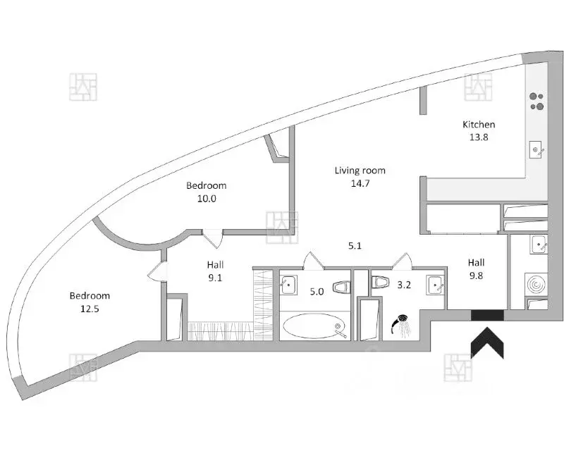 3-к кв. Москва Профсоюзная ул., 64к2 (87.0 м) - Фото 2