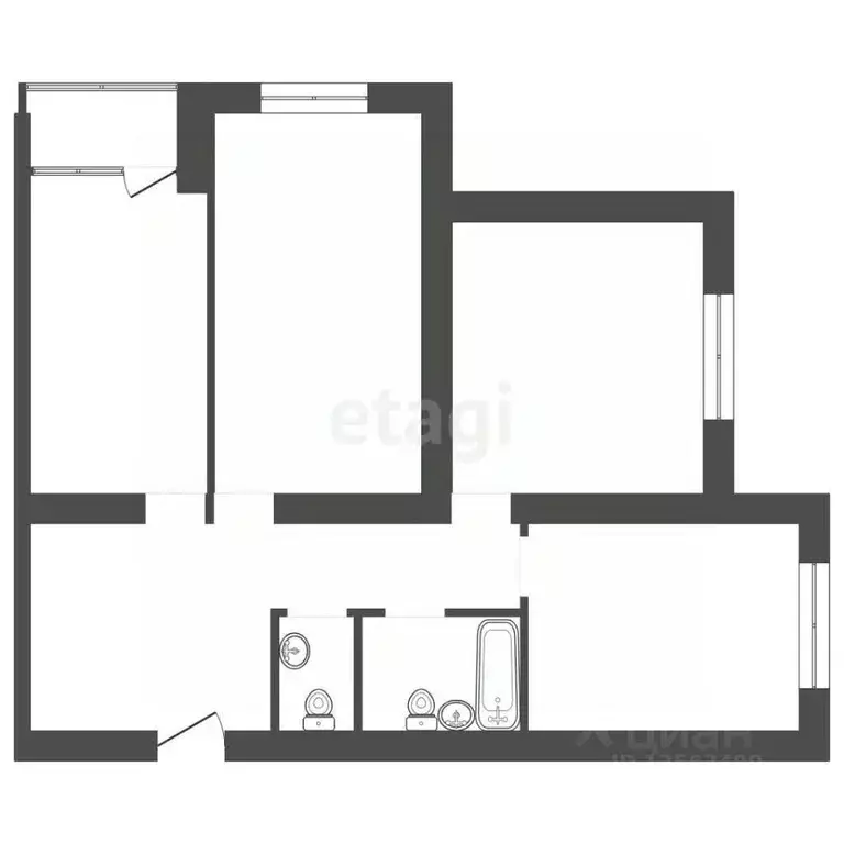 3-к кв. Воронежская область, Воронеж ул. 45-й Стрелковой Дивизии, 247И ... - Фото 2