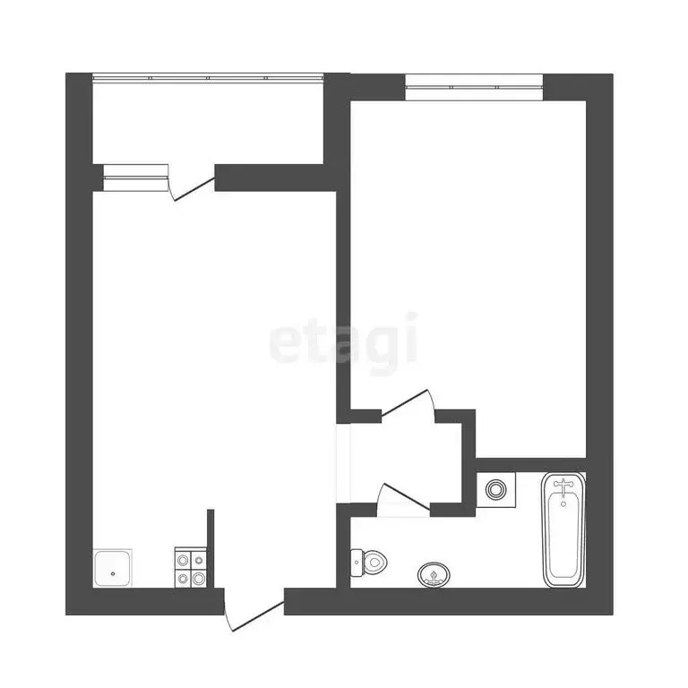 1-комнатная квартира: Тверь, 2-я улица Красина, 64 (35.5 м) - Фото 1